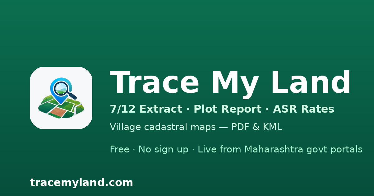 Village Map KML & PDF Download, Maharashtra | Trace My Land